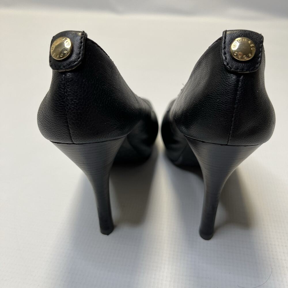 Michael michael Kors Peep Toe Hidden Platform Leather Stiletto Pumps Heels 6.5 - Picture 8 of 9